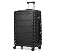 CMY Large Suitcase Luggage | Hard Shell PC+ ABS | Lightweight | 4 Dual Spinner Wheels | Trolley Suitcases | Hold Check in Luggage | 3 Digit Combination Lock | Telescopic Handle (Black, Large 28")