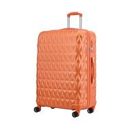 CMY Lightweight 4 Wheel ABS Hard Shell Travel Trolley Luggage Suitcase Set, Medium 24" Hold Check in Luggage (Cosmic Orange)
