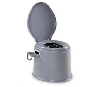 CMY Lightweight and Portable 5L Camping Toilet with Seat, Lid, Handles and Roll Holder - 3 Colours- Compact Waste for Indoor and Outdoor Loo Caravan Picnic and Festivals (Grey)