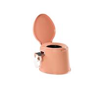 CMY Lightweight and Portable 5L Camping Toilet with Seat, Lid, Handles and Roll Holder - 3 Colours- Compact Waste for Indoor and Outdoor Loo Caravan Picnic and Festivals (Rose Gold)