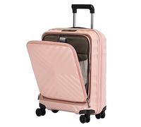 CMY Lightweight Hard Shell Expandable Carry on Cabin Luggage Suitcase Laptop Compartment TSA Approved Lock 20'' with 4 Spinner Wheels (Pink)