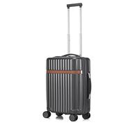 CMY Luggage Suitcase Hard Shell | Cabin Luggage | Lightweight Suitcases | Aluminum Telescopic Handle | 3 Digit Combination Lock | 4 Dual Spinner Wheels | Trolley Travel (Black, Cabin 20" X 2)