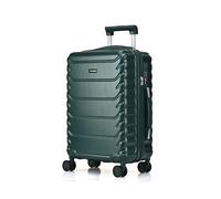 CMY Medium Suitcase Luggage | Hard Shell PC+ ABS | Lightweight | 4 Dual Spinner Wheels | Hold Check in Luggage | 3 Digit Combination Lock | Telescopic Handle (Dark Green, Medium 24")