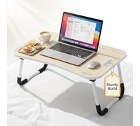 CMY Portable Laptop Bed Table with Foldable Legs & Cup Holder