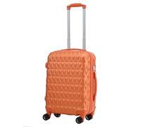 CMY Suitcase Hard Shell / 4 Spinner Wheels/ABS Cabin and Hold Luggage/Combination Lock/Lightweight Approved for Most Airlines (Cosmic Orange, 20)