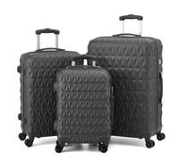 CMY Suitcase Hard Shell / 4 Spinner Wheels/ABS Cabin and Hold Luggage/Combination Lock/Lightweight Approved for Most Airlines (Ash, 3 PIECE Set)