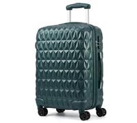 CMY Suitcase Hard Shell / 4 Spinner Wheels/ABS Cabin and Hold Luggage/Combination Lock/Lightweight Approved for Most Airlines (Dark Green, 20)