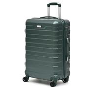 CMY Suitcase Large Lightweight Hard Shell ABS Large Suitcase 4 Dual Spinner Wheels Hold Check in Luggage 3 Digit TSA Combination Lock (Dark Green)