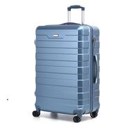 CMY Suitcase Large Lightweight Hard Shell ABS Large Suitcase 4 Dual Spinner Wheels Hold Check in Luggage 3 Digit TSA Combination Lock (Ice Blue)