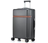 CMY Suitcase Medium Hard Shell |Lightweight & Durable |3 Digit Combination Lock |Telescopic Handle | 24" Hold Check in Luggage (Slate Grey, Medium 24")
