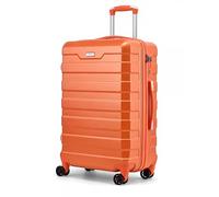 CMY Suitcase Medium Size Hard Shell Lightweight 4 Dual Spinner Wheels Trolley Luggage Suitcase Medium 24" Hold Check in Luggage TSA Combination Lock… (Cosmic Orange)