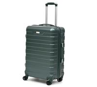 CMY Suitcase Medium Size Hard Shell Lightweight 4 Dual Spinner Wheels Trolley Luggage Suitcase Medium 24" Hold Check in Luggage TSA Combination Lock (Dark Green)