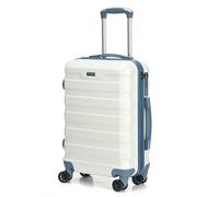 CMY Suitcase Medium Size Hard Shell Lightweight 4 Dual Spinner Wheels Trolley Luggage Suitcase Medium 24" Hold Check in Luggage TSA Combination Lock (White)