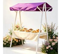 CMYAOYC Foldable Market Stall, Pop-Up Versatile Booth for Weddings, Garden Parties, Dessert Displays & Bridal Showers, Multi-Use Outdoor Vendor Stand(Purple,160cm)