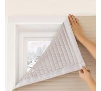 CMYAOYC Window Insulation for Winter, Cream Window Insulation Kit, Thermal Window Cover Window Insulation Film Window Cover Winter with Magic Tape(120 x 170 cm/47 x 67 inches)