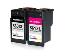 CMYBabee 560 561 XL Ink Cartridges Replacement for Canon 560 561 Ink Cartridges PG-560XL CL-561XL 560XL 561XL for Pixma TS5350 TS7451 TS7450 TS5351 TS5350a TS5351 TS5352 (1 Black 1 Colour,2-Pack)