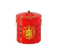 CMYCYDDPLY Burn Cage, Burn Barrels for Outside for Burning Trash, Outdoor Fire Pit with Lid and Handle, Metal Fire Pit for Yard Waste(25cm/10in)