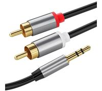 CMYDKOL RCA to 3.5mm Cable, Phono 3.5mm Male to 2RCA Male Headphone Adapter Cable Stereo Y Splitter Audio Aux 1m Cable for Amplifier, Turntable, TV, Car and Speakers