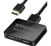 CMYDKOL Splitter 1 in 2 Out, Hemer 4K 3D 1080P HDMI Splitter 1 to 2 for Dual Monitors, HDMI Splitter 1x2 for MacBook, Xbox, PS3/4, Roku Blu-Ray Player