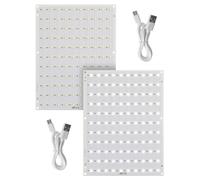 CMYK LED Backlight Board for Bambu Lab P1/X1/A1 Series 3D Printer, 3D Printer Accessories Replacement PCB Lithophane Panel with Connection Cable, DIY 3D Printing Projects(2 Packs)