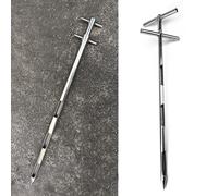 CMYUN 2.6/3.3/4/5ft Powder Sampler/Grain Probe Sampler, Stainless Steel Solid Sampling Probe with 3 Slot, Rotary Soil Grain Particle Sampler(L-1.2m(4ft),Dia-38mm(1.5"))