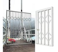 CMYUN Anti-theft Folding Door/Window Safety Guards, Lockable Window Security Bars 20 24 30 32 36 40 48 80 82in, Window Grille Barricade Rail Kit(W70xH210cm/28x82in)