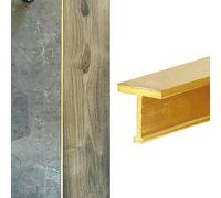 CMYUN Brass Floor Transition Strip Wood to Tile, Extra Narrow Gap Covering Seam Threshold Strips, T Molding Decoration Bar Carpet Edge Trim (Size : W10xH16mm(0.39"x0.63"))