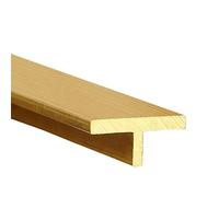CMYUN Flat T-Shaped Brass Threshold Strip Gold, Extra Narrow Doorway Transition Strips Wood to Tile, Stair Wall Edging Trim Transition Bar, Joins Floor Gap(20x7mm(0.79x0.28 in))