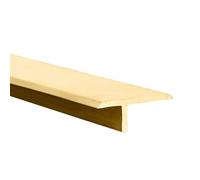 CMYUN Flat T-Shaped Brass Threshold Strip Gold, Extra Narrow Doorway Transition Strips Wood to Tile, Stair Wall Edging Trim Transition Bar, Joins Floor Gap(29x11mm(1.14x0.43 in))
