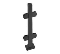 CMYUN Glass Balustrade 304 Stainless Steel Square Railing Post, Black Glass Balustrade Guardrail with Clamp, Safety DIY Partition Posts/Deck Stair Railing Kit(Black Mid post,H-85cm(33.5"))