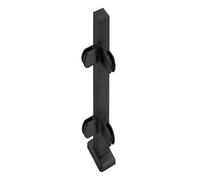 CMYUN Glass Balustrade 304 Stainless Steel Square Railing Post, Black Glass Balustrade Guardrail with Clamp, Safety DIY Partition Posts/Deck Stair Railing Kit(Black Corner post,H-85cm(33.5"))