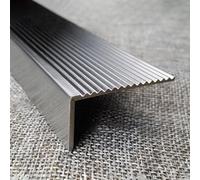 CMYUN Outdoor Stair Edge Protector Stainless Steel, Anti-slip Stair Nosing Strips/Step Tread Edging Trim Guard, Safety Stair Edge Trim Transition Strip(L-100cm(40"),W-4.5cm(1.77"))