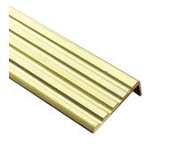 CMYUN Solid Brass Stair Nosing Edge Trim, Home Loft Stair Edge Protector/Stair Step Nosing Strips, L Molding Floor Transition Strip Guard, 1m Long (Size : 30x10mm(1.18"x0.39"))