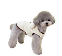 CMZYBBD Dog Costume Winter Warm Dog Clothing Pet Plush Vest For Small Dogs Cat Coat Puppy Soft Jacket Chihuahua Outfit French Bulldog Costumes-beige-s