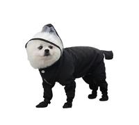 CMZYBBD Dog Raincoat Pet Coat Full Cover Dog Raincoat Waterproof Lightweight Dog Rainboot Clothes For Small Dogs Jumpsuit Pet Raining Coat-black-l