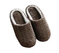 CMZYBBD Slippers Women Soft Home Cotton Slippers For Women - Winter Indoor Light Comfort Floor Shoes, Mens Silence Slides For Bedroom And House Use-dark Brown-36 37