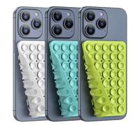 CMZZ Double Sided Silicone Suction Phone Holder Mount, Silicon Accessory for iPhone and Android, Hands-Free Mirror Shower Phone Holder, TikTok Videos and Selfies (Combo H)