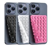 CMZZ Double Sided Silicone Suction Phone Holder Mount, Silicon Accessory for iPhone and Android, Hands-Free Mirror Shower Phone Holder, TikTok Videos and Selfies (Combo G)