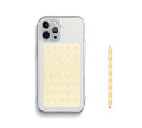 CMZZ Double-Sided Silicone Suction Phone Holder, Silicone Accessory for iPhone and Android, Hands-Free Mirror Shower Mount, TikTok Videos and Selfies (Off-White, 1PC)