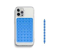 CMZZ Silicone Double Sided Suction Phone Case Mount, Detachable Hands Free & Strong Grip Holder for Selfies & Videos, Compatible iPhone Android (Blue, 1Pack)