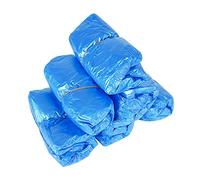 cn herb Disposable Plastic New Material Shoe Cover Waterproof, Dustproof, Non-slip Wear-resistant PE Thickened Foot Cover, Blue 1.6g Thickened 100pcs/Pack, One Size