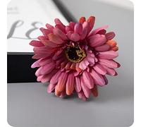 cn-Knight 12pcs Artificial Gerbera Daisies,22 Inch Long Stem Silk Daisy Flowers,Realistic Artificial Flower Mums for Home Décor Centerpiece Wreath Supplies Wedding Bouquet,Light Wine