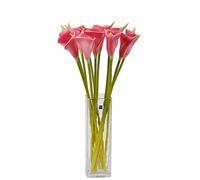 cn-Knight Artificial Calla Lily 12pcs 20 Inch Long Stem Arum Lily for Home Décor Centerpieces Wedding Bridal DIY Bouquet(Light Crimson)