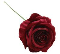 cn-Knight Artificial Rose in Bulk Wholesale 20pcs 10'' Velvet Silk Rose with Wire Stem Real Looking Fake Flower for Wedding Bridal Bouquet Home Décor Flower Wall Hair Flower Hat Trim (Dark red)