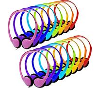 CN-Outlet Kids Headphones 16 Pack Bulk Multi Color for School Classroom Students Children Toddler Boys Girls Teen and Adult