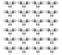 CN-Outlet Wholesale Bulk Earbuds Headphones Individually Bagged 100 Pack for iPhone, Android, MP3 Player White