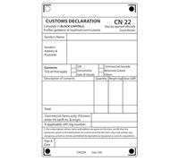 CN22 Shipping Labels for International & Royal Mail Orders - Self-Adhesive Customs Declaration Stickers for Export Parcels (500)