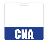 CNA Badge Buddy (Blue) - Horizontal Heavy Duty Badge Buddies for Certified Nursing Assistants - Double Sided Badge Identification Card