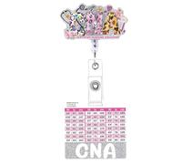 CNA Badge Reel with Buddy Certified Nursing Assistant Nurse Badge Reel Retractable CNA Gifts for Nurses Nursing Student