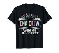 CNA Crew Planting Hope Floral Nursing Assistant T-Shirt